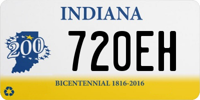 IN license plate 720EH