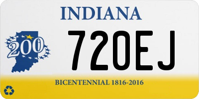 IN license plate 720EJ