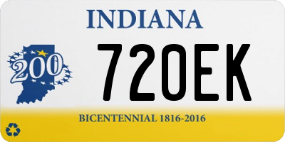 IN license plate 720EK