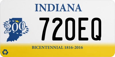 IN license plate 720EQ