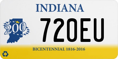 IN license plate 720EU