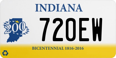 IN license plate 720EW