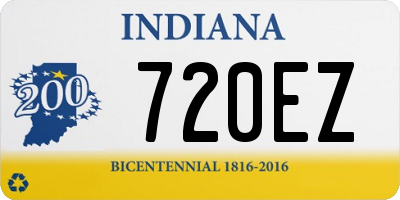 IN license plate 720EZ