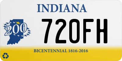 IN license plate 720FH