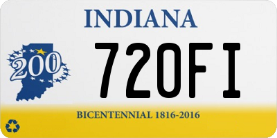 IN license plate 720FI