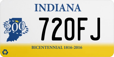 IN license plate 720FJ