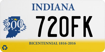 IN license plate 720FK