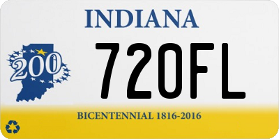 IN license plate 720FL