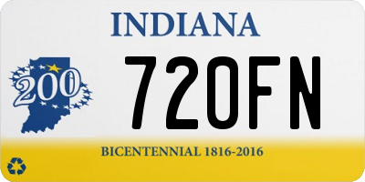 IN license plate 720FN