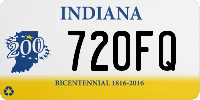 IN license plate 720FQ