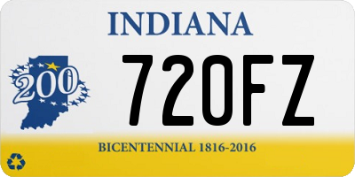 IN license plate 720FZ