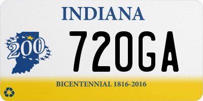 IN license plate 720GA