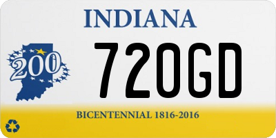 IN license plate 720GD