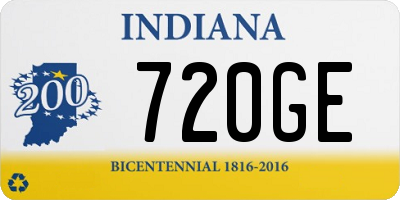 IN license plate 720GE