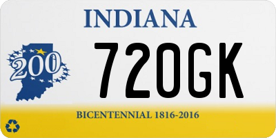 IN license plate 720GK