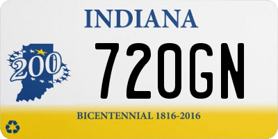 IN license plate 720GN