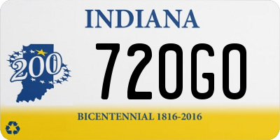 IN license plate 720GO
