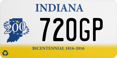 IN license plate 720GP