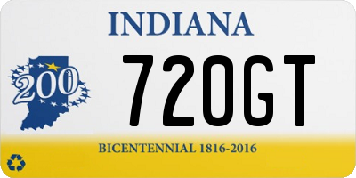 IN license plate 720GT