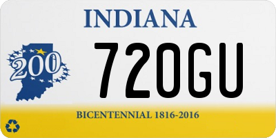 IN license plate 720GU