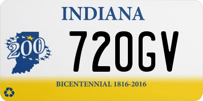 IN license plate 720GV