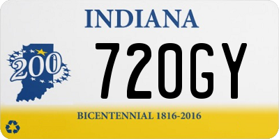 IN license plate 720GY