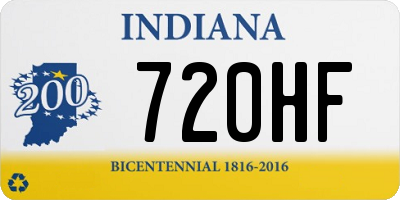 IN license plate 720HF