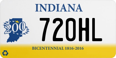 IN license plate 720HL