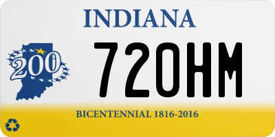 IN license plate 720HM