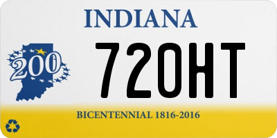 IN license plate 720HT