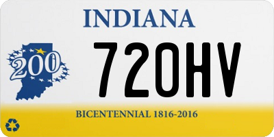 IN license plate 720HV