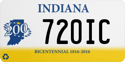 IN license plate 720IC