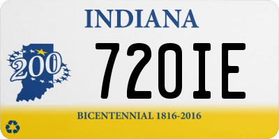 IN license plate 720IE