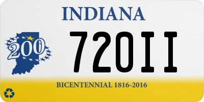 IN license plate 720II