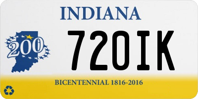 IN license plate 720IK