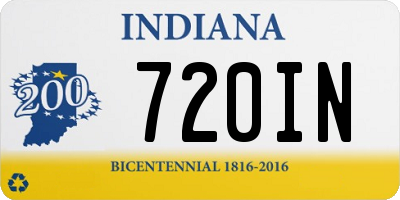 IN license plate 720IN