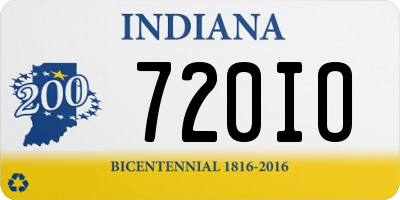IN license plate 720IO
