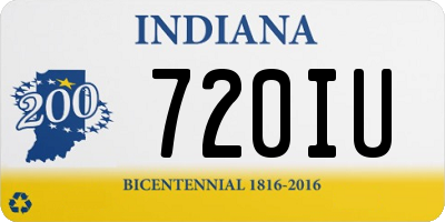 IN license plate 720IU