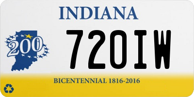 IN license plate 720IW