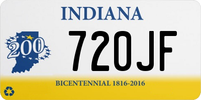 IN license plate 720JF