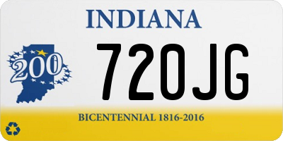 IN license plate 720JG