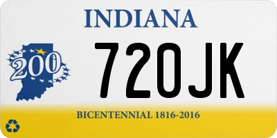IN license plate 720JK