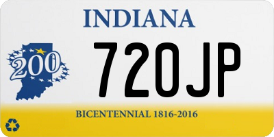 IN license plate 720JP