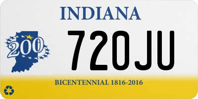 IN license plate 720JU
