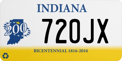 IN license plate 720JX