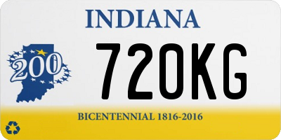 IN license plate 720KG