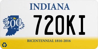 IN license plate 720KI