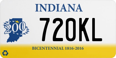 IN license plate 720KL