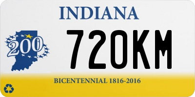 IN license plate 720KM