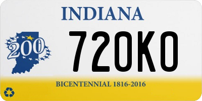 IN license plate 720KO